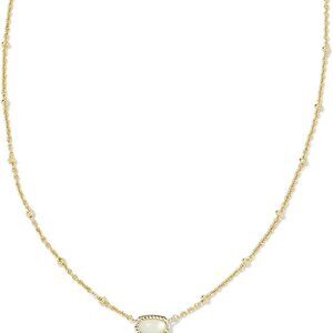 Mini Elisa Gold Satellite Necklace Pearl 15" Extender Jewelry for Women